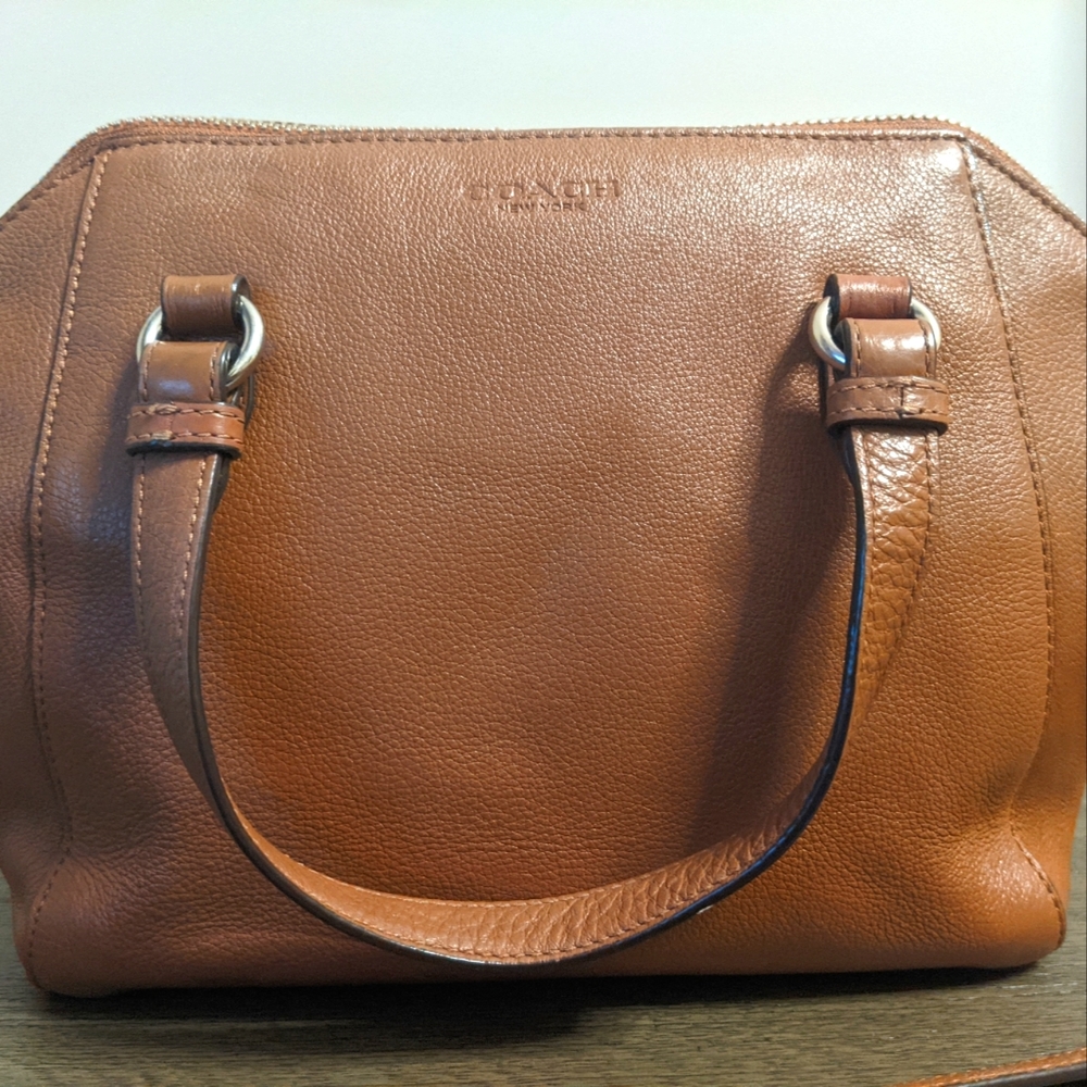 Brown Leather Coach Handbag